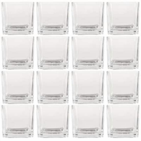 Ashland 6" Cube Table Decoration Clear Glass Vase, Set of 12