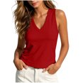 thumbnail image 2 of Pounoo Tank Tops for Women V-Neck Sleeveless Tops Everyday Errands Soft Stretchy Comfortable Relaxed Fit Daily Shirts Gift, 2 of 8