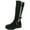 Black, variant on Womens Merritt Microfiber Faux Fur Knee-High Boots
