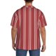 thumbnail image 3 of Balery Stripes Red White Camisa Casual de Manga Corta con Botones para Hombre, Texturizada, Estilo Cubano, para Playa, Verano-XX-Large, 3 of 5
