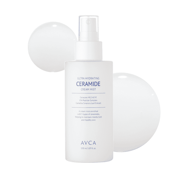 AVCA Ultra Hydrating Ceramide Cream Mist – Milky Face Mist with 5 Ceramides for Deep Moisture, Soothing & Dewy Glow, Lightweight Hydrating Facial Spray for All Skin Types (5.07 fl oz)