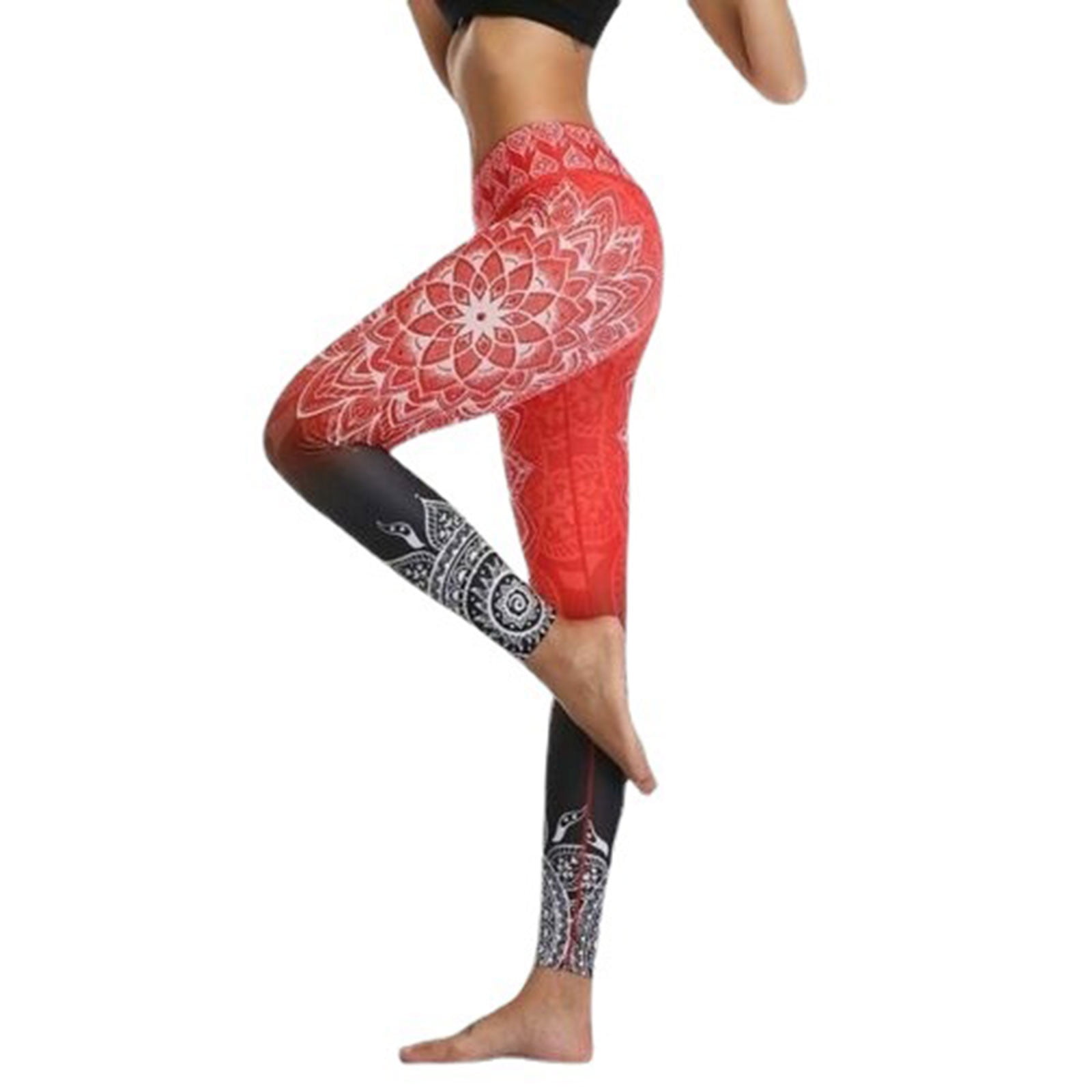 Betabrand Yoga Dress Pants For Women High Waist Yoga Pants, Tummy Control Geometric  Printed Workout Running Yoga Leggings - Walmart.com