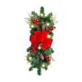 thumbnail image 3 of AMLESO Christmas LED Wreath with Light Christmas Stair Decoration Artificial Simulation, 3 of 7