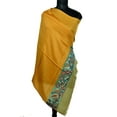 thumbnail image 2 of Canary Yellow Woollen Scarves for Women with Simple Chic Floral Prints Accessory for Fall/Winter, 2 of 4