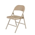 thumbnail image 3 of Pemberly Row Chaise Pliante Moderne en Métal Beige 29,25 Pouces (Ensemble de 4), 3 of 7