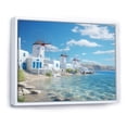 thumbnail image 2 of Designart "In Mykonos Greece Serenity wall art" Greece Floater Framed Canvas Wall Art, 2 of 7
