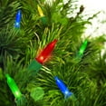 50Count Multicolor LED Mini Christmas Lights with Green Wire, 11