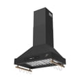 thumbnail image 2 of Forno Venezia 30 Inch Wall-Mounted Range Hood in Black with Touch Controls and Baffle Filters, 2 of 5