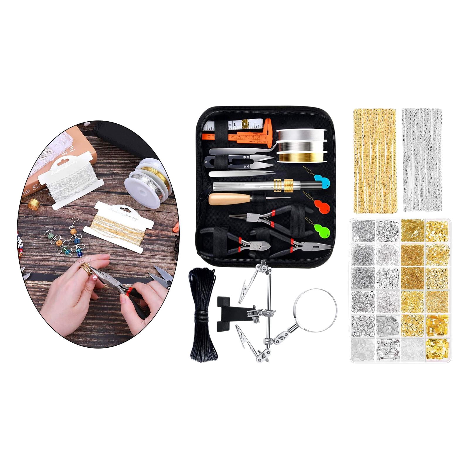 FVDPWYE Jewelry Making Kit Earrings Findings DIY Craft Supplies Black Pliers