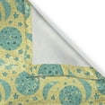 thumbnail image 5 of Ambesonne Moon Grommet Curtain, Grunge Style Moon Phases, 50" x 108", Yellow Turquoise Teal, 5 of 6