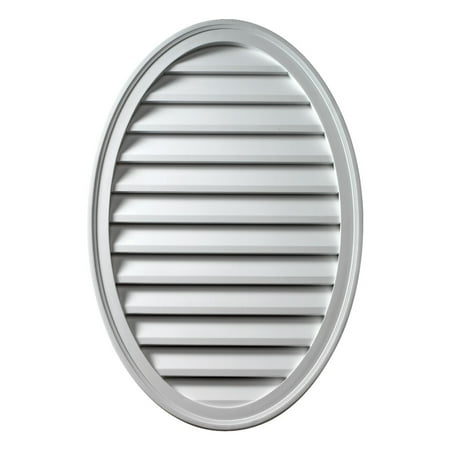 

24 1/2 W x 37 H x 1 5/8 P Brick Mould Style Vertical Oval Louver Non-Functional
