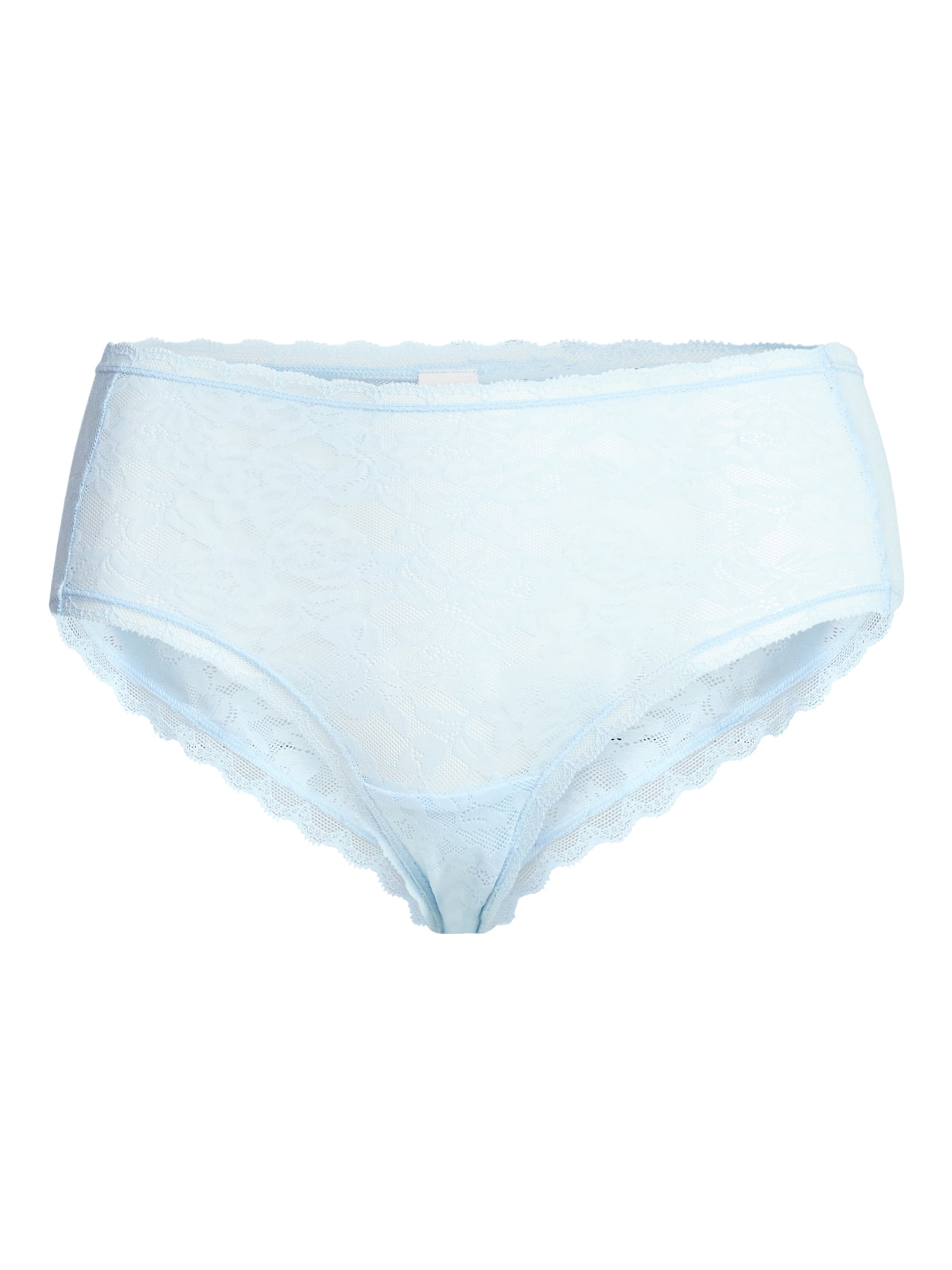 Joyspun Women's Soft Touch Lace Brief Panties, 4-Pack, Sizes XS-3XL