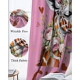 thumbnail image 6 of Giraffes Flowers Blackout Curtains 54 Inch Length 2 Panels Set for Living Room Bedroom, A Girl Who Likes Giraffes Elegant Animals Pink Room Darkening Window Curtains Thermal Black Out Curtain 52"x54", 6 of 8