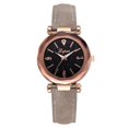 thumbnail image 1 of LVPAI Reloj de cuarzo de cuero PU con patrón de esfera de cielo estrellado Reloj femenino vintage (gris), 1 of 4