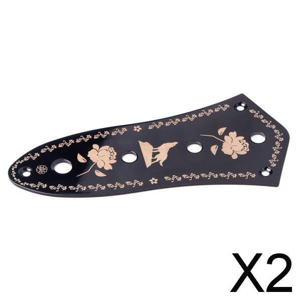 Placas de control vintage CUTICAT para repuesto de guitarra Jazz Bass Negro 2 piezas