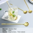 thumbnail image 3 of Duslogis 4 Pcs 6.7 Inches Stainless Steel Coffee Spoons,Matte Finish Long Handle Coffee Stirring Spoon,Iced Tea Spoon,Espresso Mixing Spoons,Cute Dessert Spoon,Tea Spoon（Gold）, 3 of 7