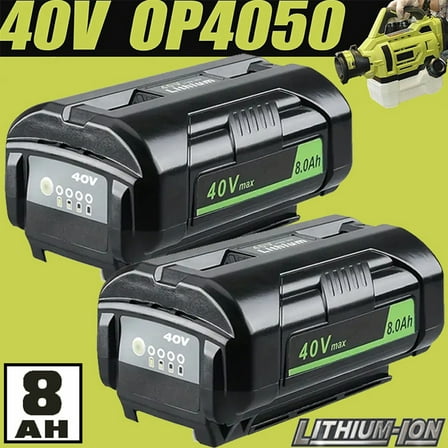 2Pack for ryobi 40 volt 8.0Ah battery high capacity lithium ion op4050 op40602