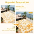 thumbnail image 6 of Moynesa 4'x6' Outdoor Rugs Waterproof, Plastic Straw RV Rugs for Outside, Large Portable RV Outdoor Rugs for Camping, Reversible Flower Picnic Mat for Camper Garden Tent, 6 of 10