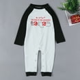 thumbnail image 2 of Seyurigaoka Christmas Parent-child Pajamas, Roll Paper Pattern Long Sleeve Round Neck Pullover Plaid Trousers Color Block Jumpsuit, 2 of 5