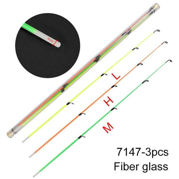 Fishing Fiber Glass Top- Tips M/L/H 50-120G Feeder Carp Rod Top Tip- Replaceable- Rod Tips Fishing Accessories 7147 (3 Pieces)