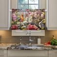 thumbnail image 5 of GZHJMY 24 Inch Length Kitchen Curtains Birds Flowers 2 Panels Half Window Sheer Curtains Rod Pocket Farmhouse Short Drapes for Bathroom Cafe Basement Home Decor, 5 of 7