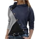 thumbnail image 1 of Moda mujer casual manga larga cuello redondo patchwork señoras tops sudaderas Fridja hkj923, 1 of 5