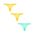 thumbnail image 1 of Varsbaby Lace Thongs Embroidery Transparent Low Rise Underwear Panty, 1 of 5