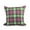 Red, variant on Simply Daisy, 20" x 20" Tartan Plaid Navy Blue Holiday Print Decorative Outdoor Throw Pillow