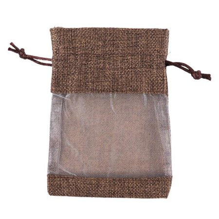 50pcs Lace Natural Jute Burlap Drawstring Bags Jewelry Gift Candy Bag Pouches for Birthday Party Wedding Favors Home Decoration