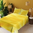 thumbnail image 3 of Ambesonne Yellow Fitted & Top Sheet Set with Shams, Abstract Summer Sun, Yellow, 3 of 5