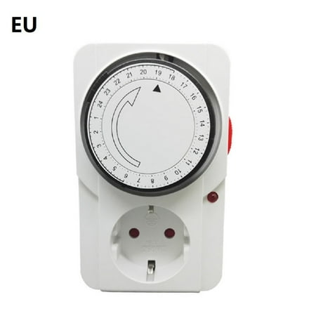 

24-Hour Outlet Timer Plug in Mechanical Programmable Switch Electric Grounded