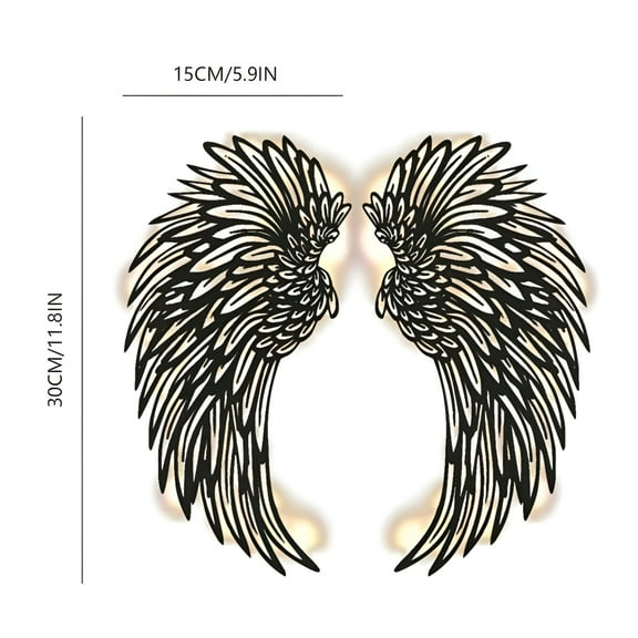 LAMIRO Pair Metal Wall Art with Led Lights Wall Art Sculpture Decor Cool 3D Shadow, Easy to Hang for Bedroom Living Room Office