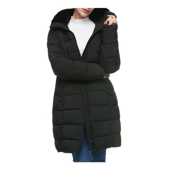 Rokka&Rolla Women's Heavy Long Winter Coat with Fleece Hood Parka Jacket