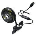 thumbnail image 1 of OUNONA Auto Cooling Fan Car Fan ABS Black 1Set Rotatable Silent Operation for Vehicles, 1 of 6