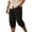 Black, variant on Tbopshirt Mens Capri Pants Cargo Pants for Men Fashion Casual High Waisted Walking with Button Solid Pockets Pants 3/4 Length Pant,M-3XL