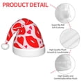 thumbnail image 6 of Cauagu Lips Kiss Pattern Christmas Hat for Kids,Xmas Holiday Hat Santa Hat for Boys & Girls Festive Headwear Accessories for Christmas/New Year/Holiday, 6 of 6