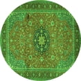 thumbnail image 1 of Ahgly Company Indoor Round Medallion Green Traditional Area Rugs, 5' Round, 1 of 1