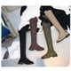thumbnail image 5 of Minnieouse Botas hasta la rodilla para mujer, vendaje con cremallera lateral, cabeza redonda suave, suela de goma, botas altas hasta el muslo, zapatos sexis Calzado Caqui 3 Minnieouse AP013397-12, 5 of 6