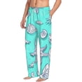 thumbnail image 2 of Daiia Seashell And Starfish Men's Sleep Pant with Pockets and Drawstring,Pajama Pants-Small, 2 of 9