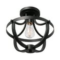 thumbnail image 4 of Globe Electric Stellan 1-Light Matte Black Indoor Flush Mount Ceiling Light, 4 of 9