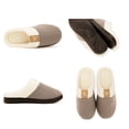 thumbnail image 4 of Women's Fuzzy Memory Foam Slippers Slip on Fuzzy House Shoes Indoor Khaki 7/8, 4 of 10