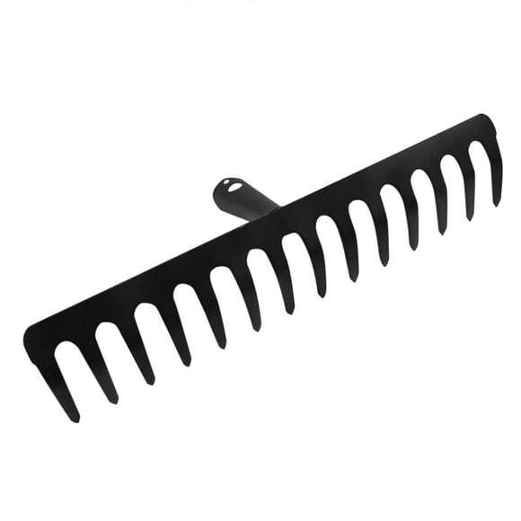 14Tines Portable Home Garden Rake Without Handle Adjustable Soil Cleaning Traditional Lawn Yard Steel Hand Tool Durable