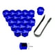 thumbnail image 3 of Sidaley Paquete de 20 tapas para tuercas de rueda de coche, cubierta de tornillo de buje, llantas antioxidantes chapadas en azul de 17mm Vehículos, repuestos y accesorios Mis chapado azul 21mm Sidaley VI014417-06, 3 of 6
