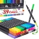 thumbnail image 1 of Rotuladores para colorear, marcador de punta de pincel doble para colorear para adultos, bolígrafo de punta fina de caligrafía de 34 colores para principiantes, planificador de diario, dibujo, garabat, 1 of 5