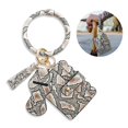 thumbnail image 3 of Detachable PU Leather Keychain Card Holder Circle Bracelet Wristlet Keychain for Girlfriend Mother Friend, 3 of 10