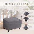 thumbnail image 3 of Rectangular Footrest Removable Protective Cover Furniture Protect Series Decoration Flexible Extendable Easy to Store - Gray, 3 of 6