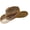 Khaki-os, variant on Woven Paper Straw Sun Hat With Adjustable Drawstring For Women Men Unisex Wide Brims Hat for Beach Travel Outdoor Event