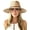 Khaki, variant on Womens Summer Straw Sun Hats Wide Brim Panama Fedora Beach Hat with Wind Lanyard UPF 80+ Khaki