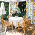 thumbnail image 4 of Outdoor Curtains for Patio Waterproof, Sunflowers Outdoor Privacy Panels Grommet, Spring Flowers Butterflies Hydrangea Watercolor Blackout Outside Curtains for Porch/Cabana 54"x84", 1 Panel, 4 of 8