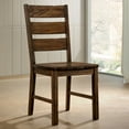 thumbnail image 4 of Furniture of America Jared Ladder Back Wood Walnut Side Chairs (Set of 2), 4 of 11
